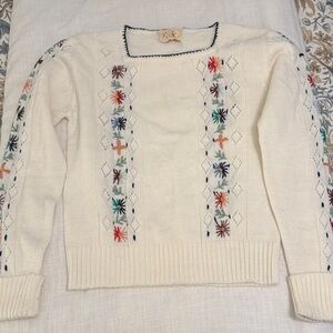 Vintage embroidered sweater